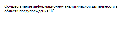 Осуществление информационно- аналитической деятельности в области предупреждения ЧС