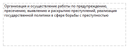Организация и осуществление работы по предупреждению, пресечению, выявлению и раскрытию преступлений, реализация государственной политики в сфере борьбы с преступностью