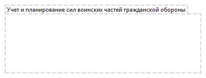 Учет и планирование сил воинских частей гражданской обороны