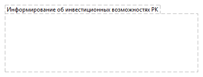 Информирование об инвестиционных возможностях РК
